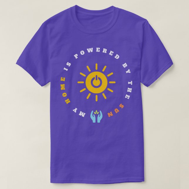 Camiseta Minha casa é movida pelo sol A energia do futuro (Frente do Design)
