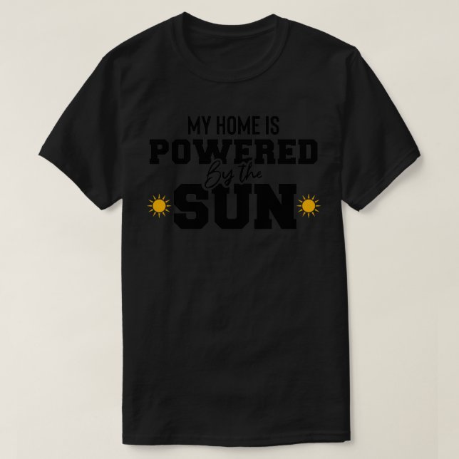 Camiseta Minha casa é movida pelo sol ecologico Energia sol (Frente do Design)