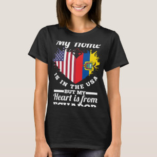 Camiseta Minha Casa É Nos Estados Unidos, Mas Meu Coração É