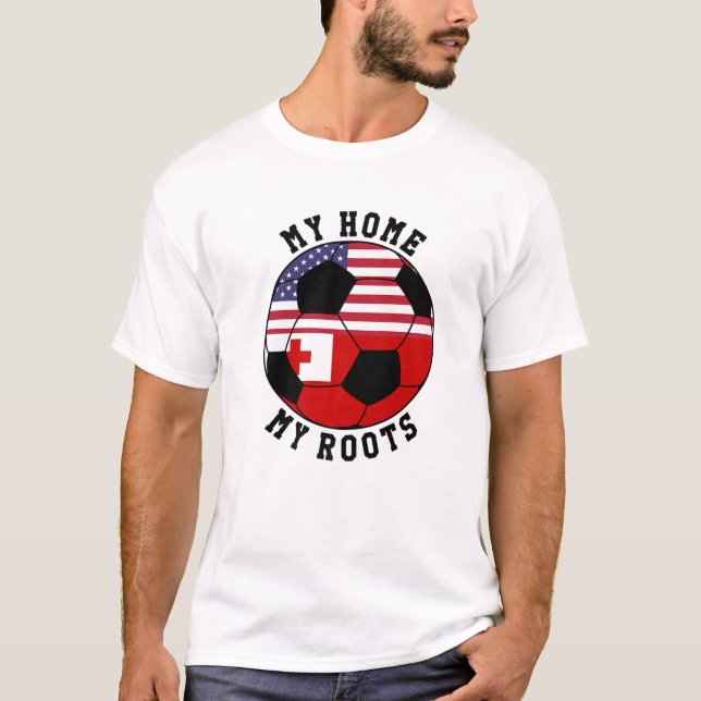Camiseta Minha Casa, Meus Roots Tonga Flag Socer (Frente)