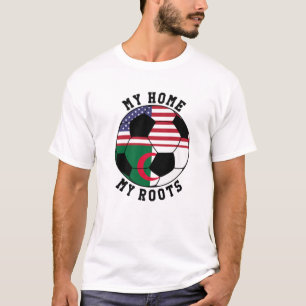 Camiseta Minha Casa, Minhas Raízes, Argélia, Bandeira