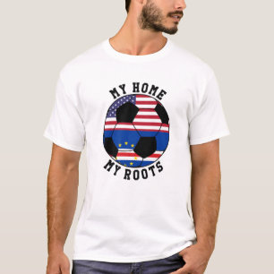 Camiseta Minha Casa, Minhas Raízes, Bandeira Cabo Verde