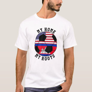 Camiseta Minha Casa Minhas Raízes Bandeira Camboja Futebol