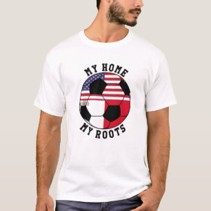 Camiseta Minha Casa Minhas Raízes Bandeira de Malta Futebol