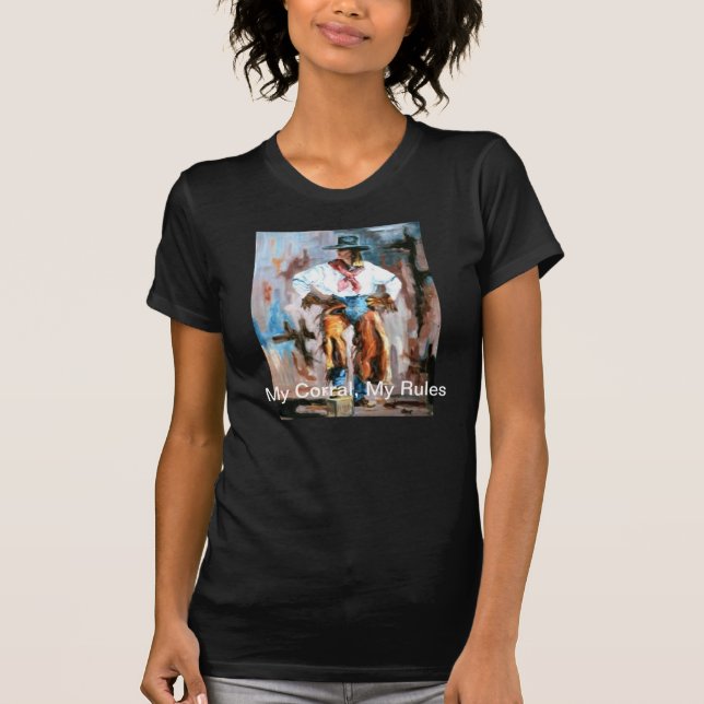 CAMISETA MINHA CERCA, MEU T DA ATITUDE DA VAQUEIRA DAS (Frente)