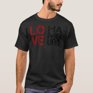 Camiseta Minha cidade eu amo Hamburgo Eu amo Hamburgo
