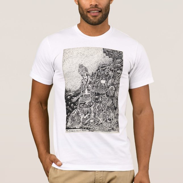 Camiseta Minha cidade levada pelo fogo ao mar (Frente)