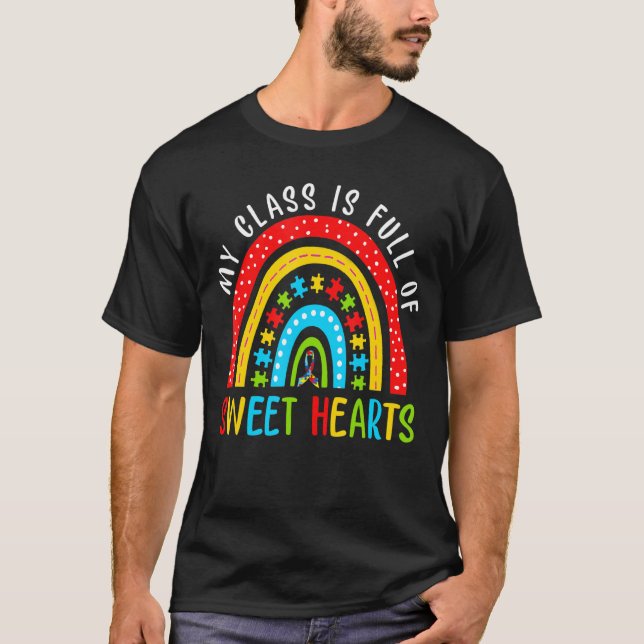 Camiseta Minha Classe É Cheio De Doces Professores Autismo (Frente)