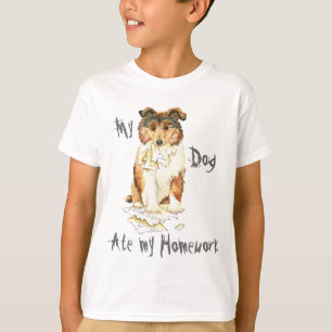 Camiseta Minha Collie Comeu Meu Trabalho De Casa