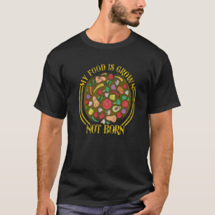 Camiseta Minha Comida Cresceu E Não Nascer Vegan Cita Sarcá