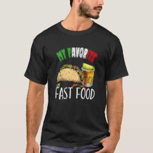 Camiseta Minha Comida Rápida Favorita Taco Tequila Cinco De