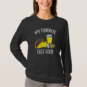 Camiseta Minha Comida Rápida Favorita Taco Tequila Cinco De