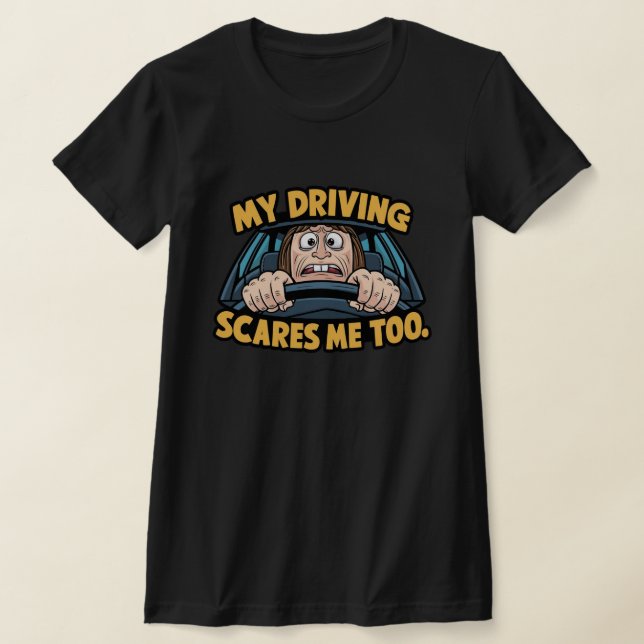 Camiseta Minha Condução Me Assusta Também (Postura )