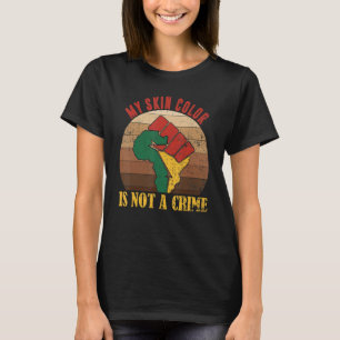 Camiseta Minha Cor Da Pele Não É Um Crime Orgulhoso Do Home
