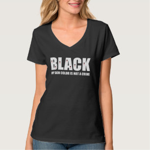 Camiseta Minha Cor de Pele Não É Crime 7 Buracos de Bala Di