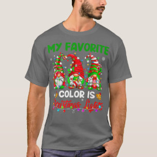 Camiseta Minha Cor Favorita É A Feliz Gnomo De Natal C