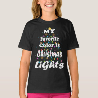 Camiseta Minha Cor Favorita É A Garota Das Luzes De Natal