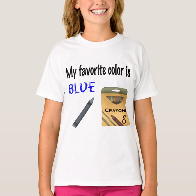 Camiseta Minha cor favorita é azul (Frente)