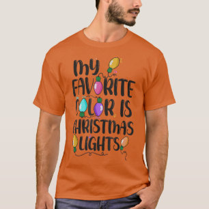 Camiseta Minha Cor Favorita é Luz de Natal Cristo Engraçado