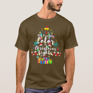 Camiseta Minha Cor Favorita É Luz De Natal Engraçada Xmas