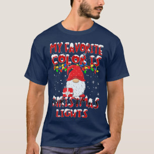 Camiseta Minha Cor Favorita É Luz De Natal Gnomos Xmas