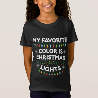 Camiseta Minha Cor Favorita É Luzes De Natal