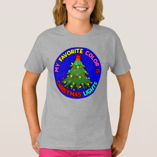 Camiseta Minha Cor Favorita é Luzes de Natal-78678