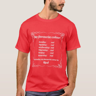 Camiseta Minha cor favorita é o vermelho