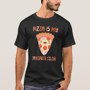 Camiseta Minha Cor Favorita É Pizza Pepperoni Slice Dough