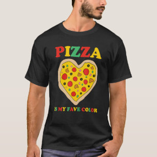 Camiseta Minha Cor Favorita É Pizza Pepperoni Slice Dough