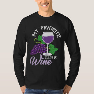 Camiseta Minha Cor Favorita É Vinho Vinho Vidro Vinho Vidro