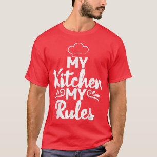 Camiseta Minha cozinha meu Cozinhar de regras padeiro