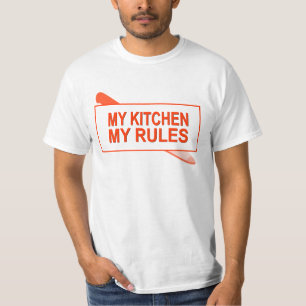 Camiseta Minha cozinha. Minhas regras. Design do