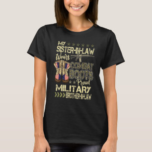 Camiseta Minha Cunhada Usa Botas de Combate Irmão Orgulhos