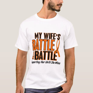 Camiseta Minha da batalha leucemia da esposa demasiado