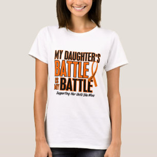 Camiseta Minha da batalha leucemia da filha demasiado
