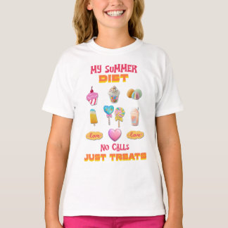 Camiseta Minha Dieta de Verão Sem Chamadas Só Guloseimas