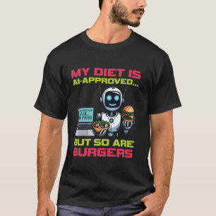 Camiseta Minha Dieta É Aprovada pela IA Mas Hambúrgueres Ta