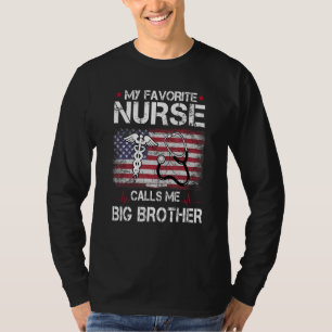 Camiseta Minha enfermeira favorita me chama de Dia de os pa