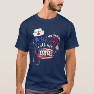 Camiseta Minha enfermeira favorita me chama de Dia de os pa
