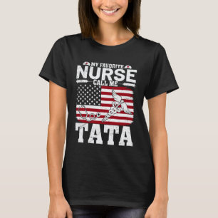 Camiseta Minha Enfermeira Favorita Me Chama de Tata Vintage