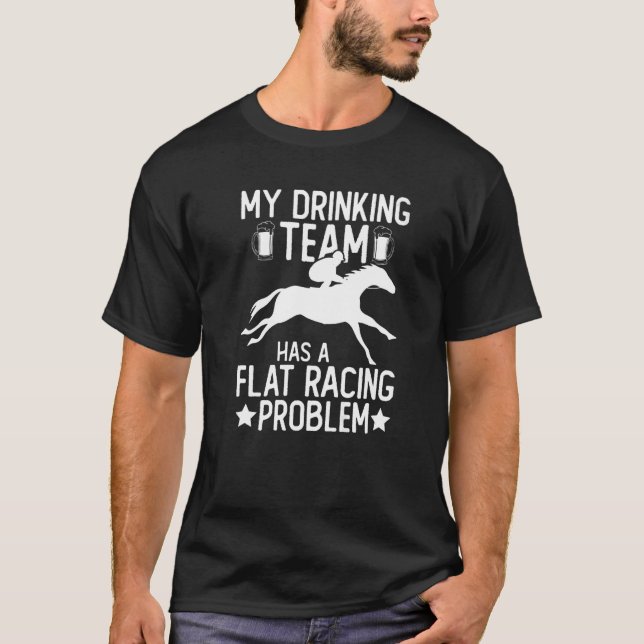 Camiseta Minha Equipe De Bebendos Tem Um Cavalo Com Problem (Frente)