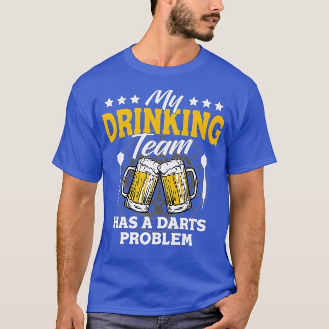 Camiseta Minha Equipe De Bebendos Tem Um Problema Com As Tr (Frente)