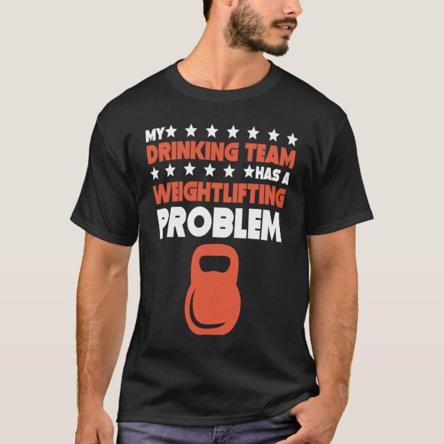 Camiseta Minha Equipe De Bebendos Tem Um Problema De Levant (Frente)