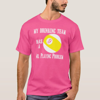 Camiseta minha equipe do bebendo tem uma piscina jogar o