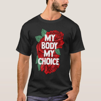 Camiseta Minha escolha corporal Mulheres no útero