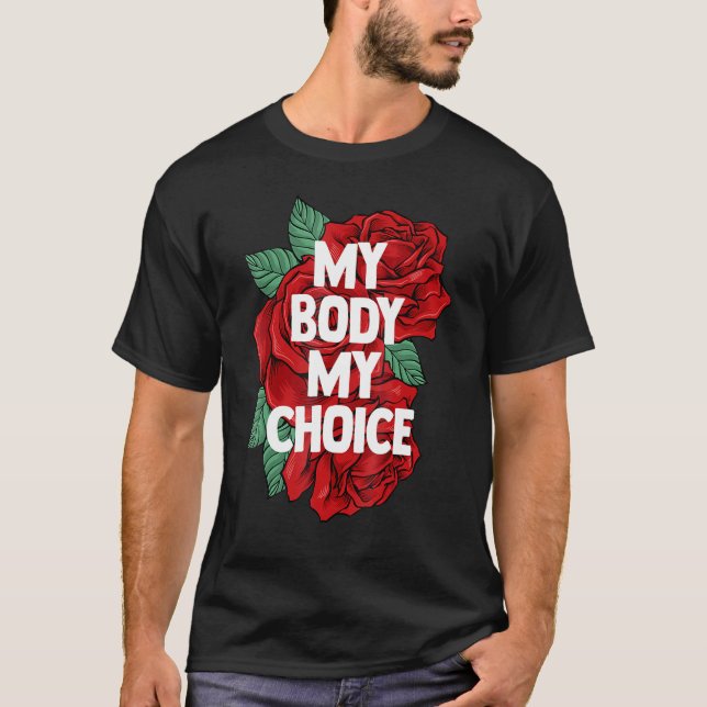 Camiseta Minha escolha corporal Mulheres no útero (Frente)
