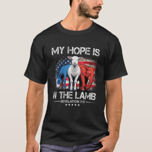 Camiseta Minha esperança é no Elefante Lamb Donkey USA Funn
