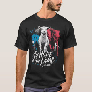 Camiseta Minha Esperança Está No Cordeiro Burro Elefante