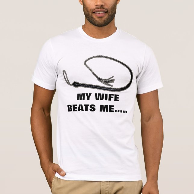 CAMISETA MINHA ESPOSA BATE-ME (Frente)